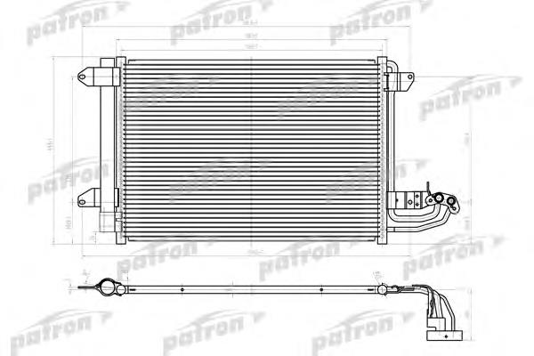 Радіатор кондиціонера PRS1156 Patron