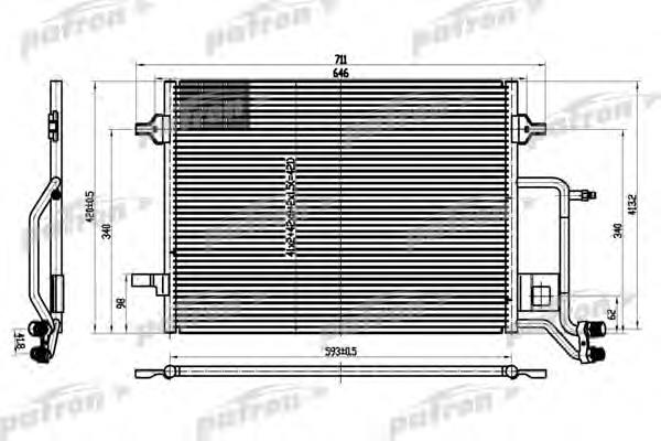 Радіатор кондиціонера PRS1101 Patron