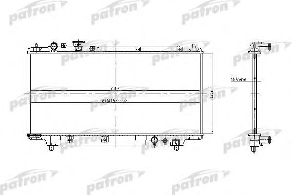 Радіатор охолодження двигуна PRS3442 Patron