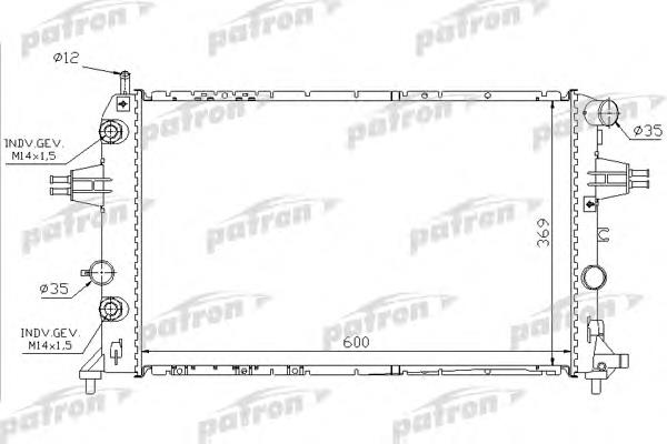 Радіатор охолодження двигуна PRS3584 Patron