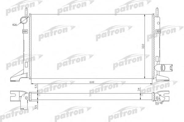 Радіатор охолодження двигуна PRS3321 Patron