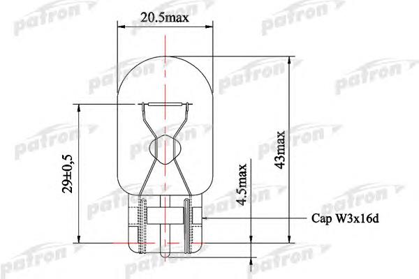 Лампочка PLW21W Patron