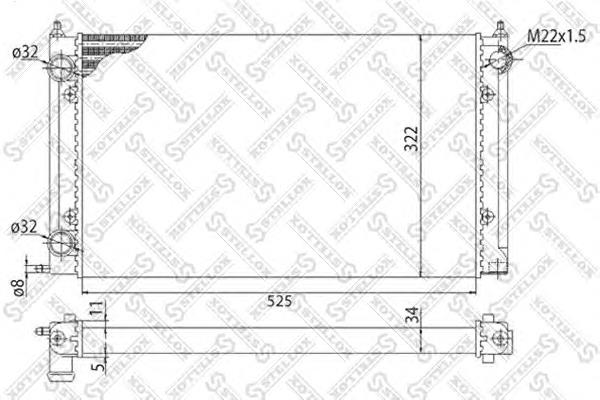 Радіатор 1025000SX Stellox