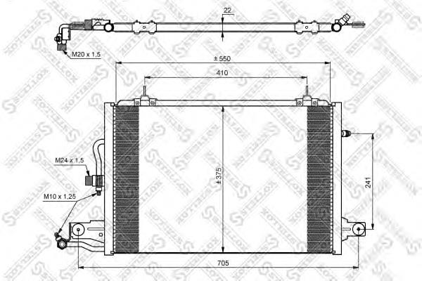 Радіатор кондиціонера 1045007SX Stellox