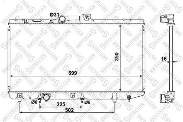 Радіатор основний Toyota 1640016710 ціна, від 45.77 USD
