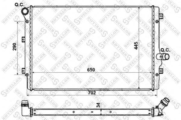 Купити R12134 Sato Tech Радіатор двигуна