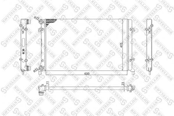 Купити R20041 Sato Tech Радіатор двигуна