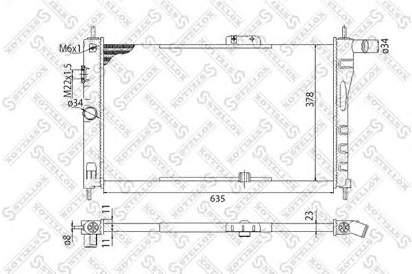 Радіатор 1025015SX Stellox