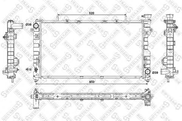 Радіатор охолодження двигуна 1025284SX Stellox