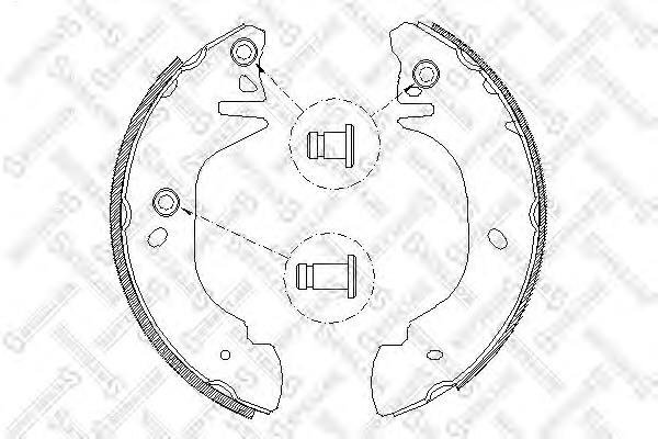 Колодки гальмові задні, барабанні 316101SX Stellox