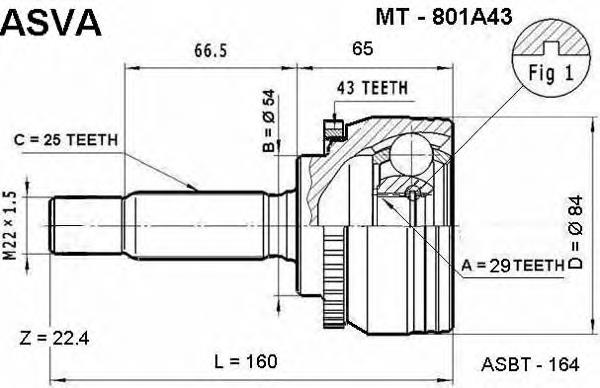 MT801A43 Asva Граната зовнішня
