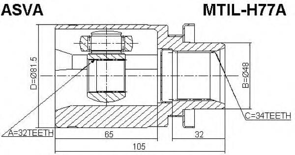 MR470227 Mitsubishi ШРКШ внутрішній, передній, лівий
