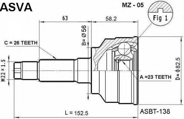 Граната колісна Mazda G01322510 ціна, від 148.22 USD