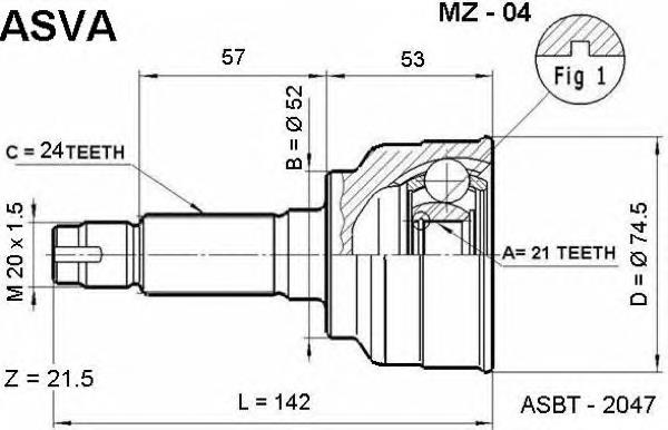 MZ04 Asva Граната зовнішня