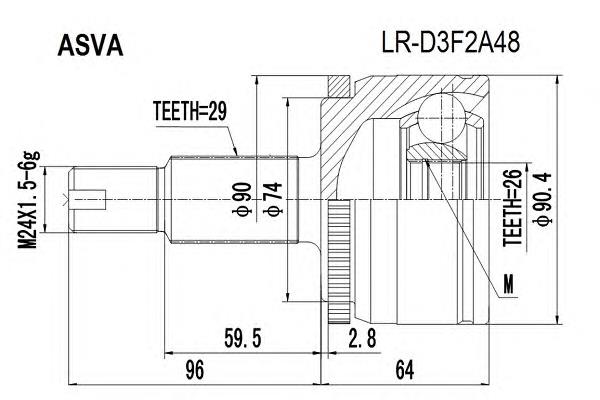LRD3F2A48 Asva Граната зовнішня