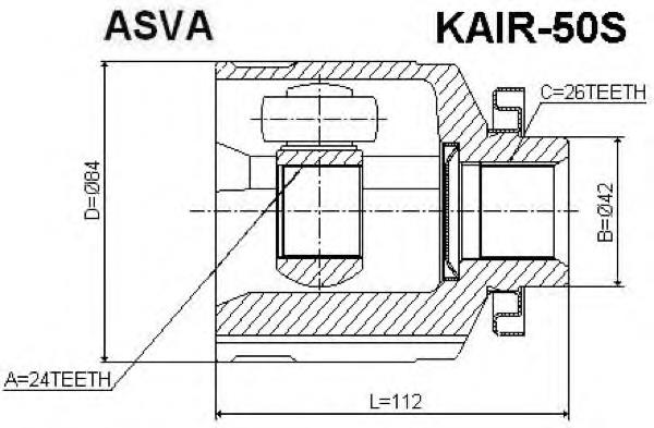 KAIR50S Asva ШРКШ внутрішній, передній, правий
