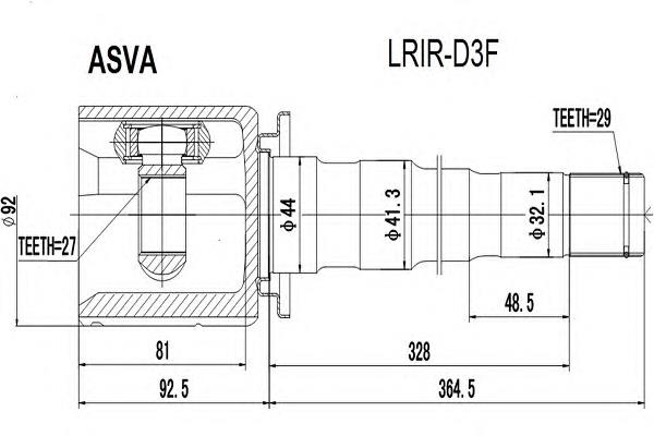LRIRD3F Asva ШРКШ внутрішній, передній, правий