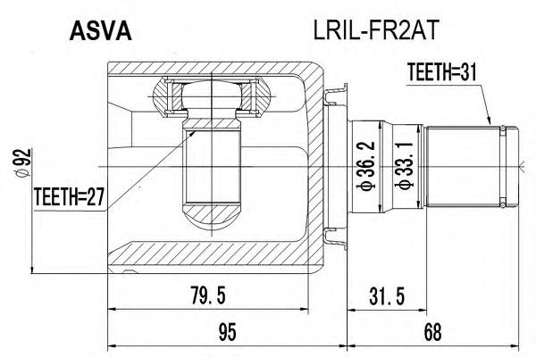 LRILFR2AT Asva ШРКШ внутрішній, передній, лівий
