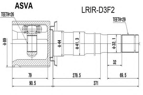 LRIRD3F2 Asva ШРКШ внутрішній, передній, правий