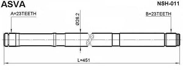 NSH011 Asva Привід лівий