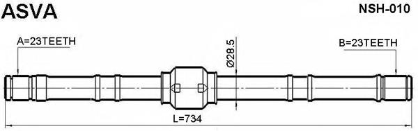Купити 39204AU025 Nissan/Infiniti Піввісь права