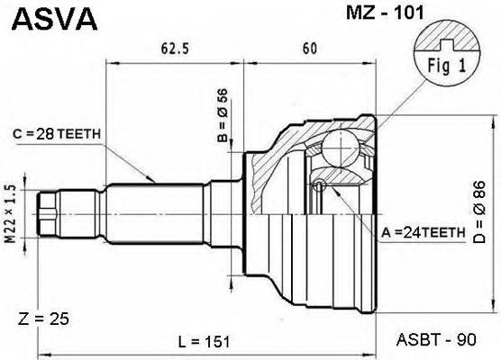 MZ101 Asva Граната зовнішня