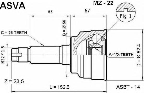 MZ22 Asva Граната зовнішня