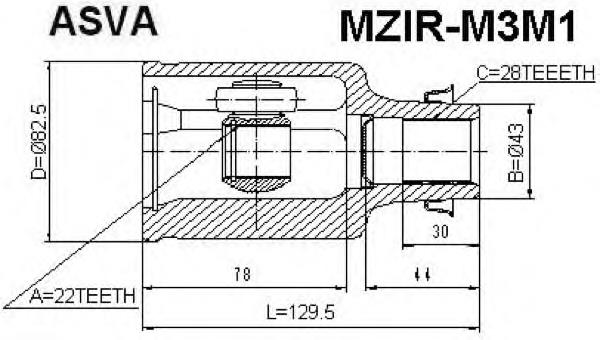 ШРУС внутрішній правий J52013 Tangun