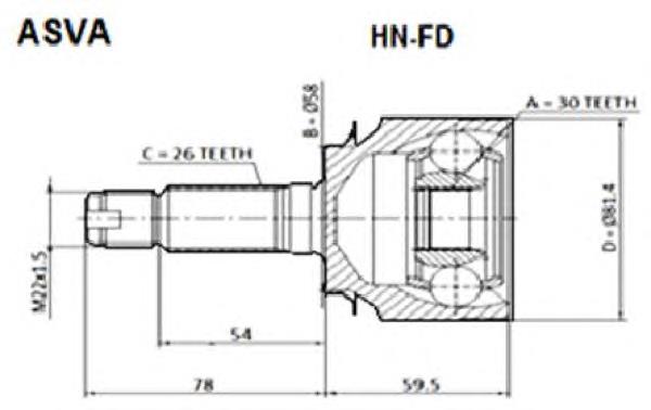 Граната колісна Asva HNFD ціна, від 38.09 USD