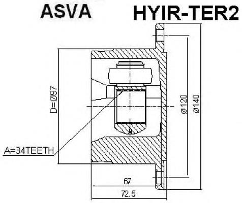 ШРУС внутрішній, передній, правий HYIRTER2 Asva