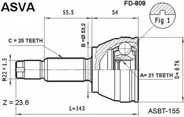 FD809 Asva Граната зовнішня