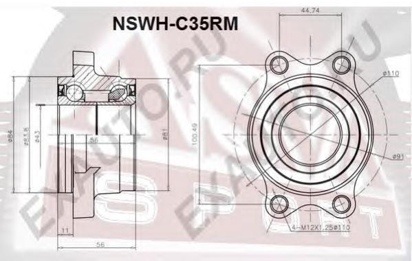 Купити NSWHC35RM Asva Підшипник задньої ступиці