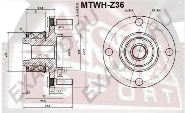 Купити MTWHZ36 Asva Маточини передніх коліс