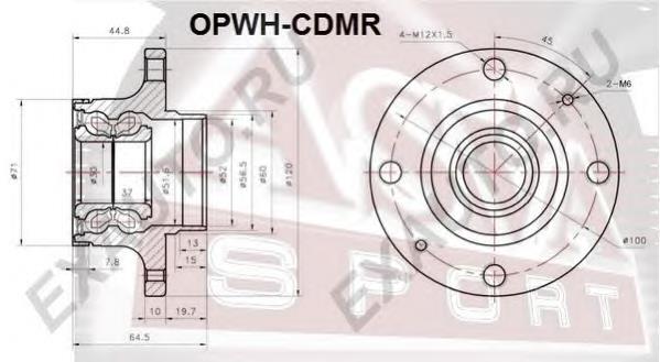 Маточина задня OPWHCDMR Asva