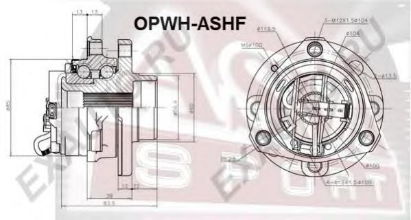 Маточина передня OPWHASHF Asva