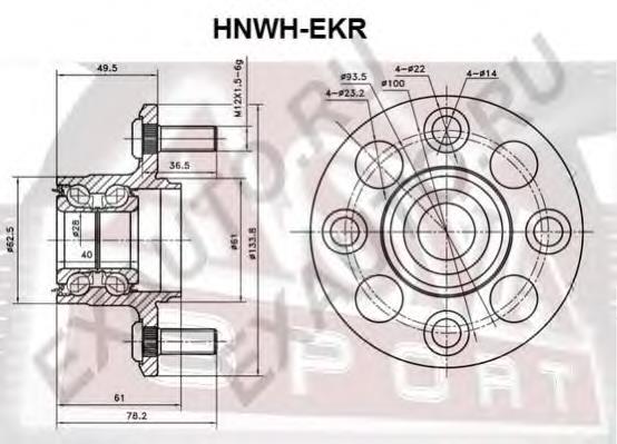 Маточина задня HNWHEKR Asva