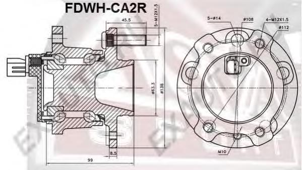 Маточини задніх коліс Asva FDWHCA2R ціна, від 59.90 USD