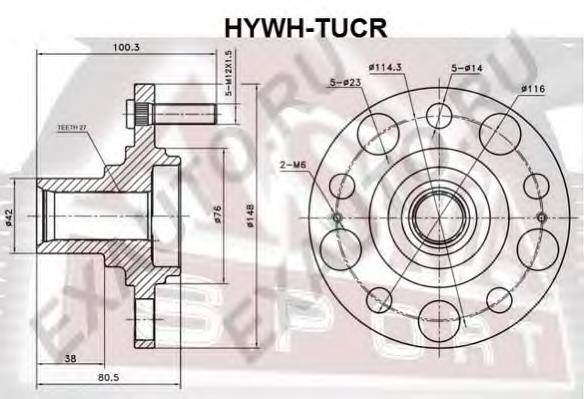 Маточина задня HYWHTUCR Asva