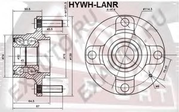 Маточина задня HYWHLANR Asva