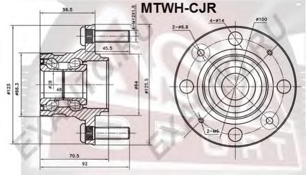 Маточина задня MTWHCJR Asva