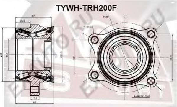 TYWHTRH200F Asva Підшипник маточини передньої