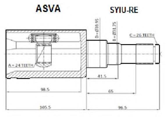 Купити SYIURE Asva Граната внутрішня ліва