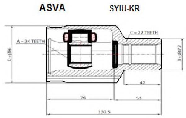 SYIUKR Asva ШРКШ внутрішній, передній