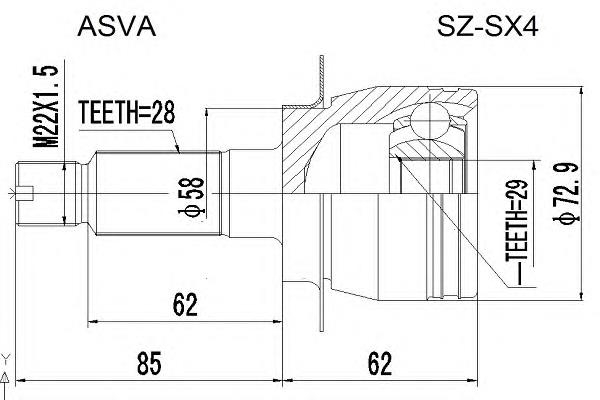 SZSX4 Asva Граната зовнішня