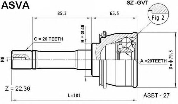 Граната колісна SKF VKJA5959 ціна, від 32.33 USD
