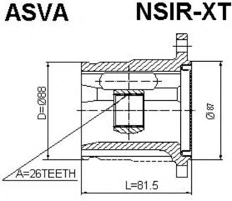 ШРУС внутрішній, передній, правий NSIRXT Asva