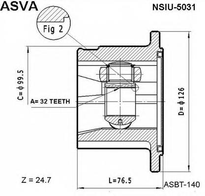BB7684 Posterparts ШРКШ внутрішній, передній