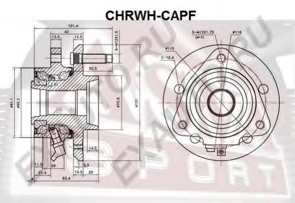 Купити CHRWHCAPF Asva Маточини передніх коліс