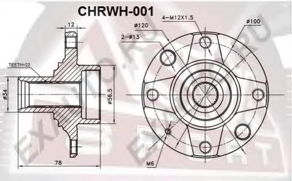 Маточина колеса передня Asva CHRWH001 ціна, від 14.01 USD