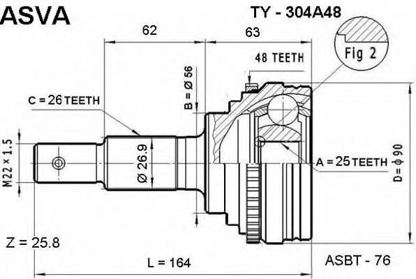 Граната зовнішня на Lexus RX 300 MCU1
